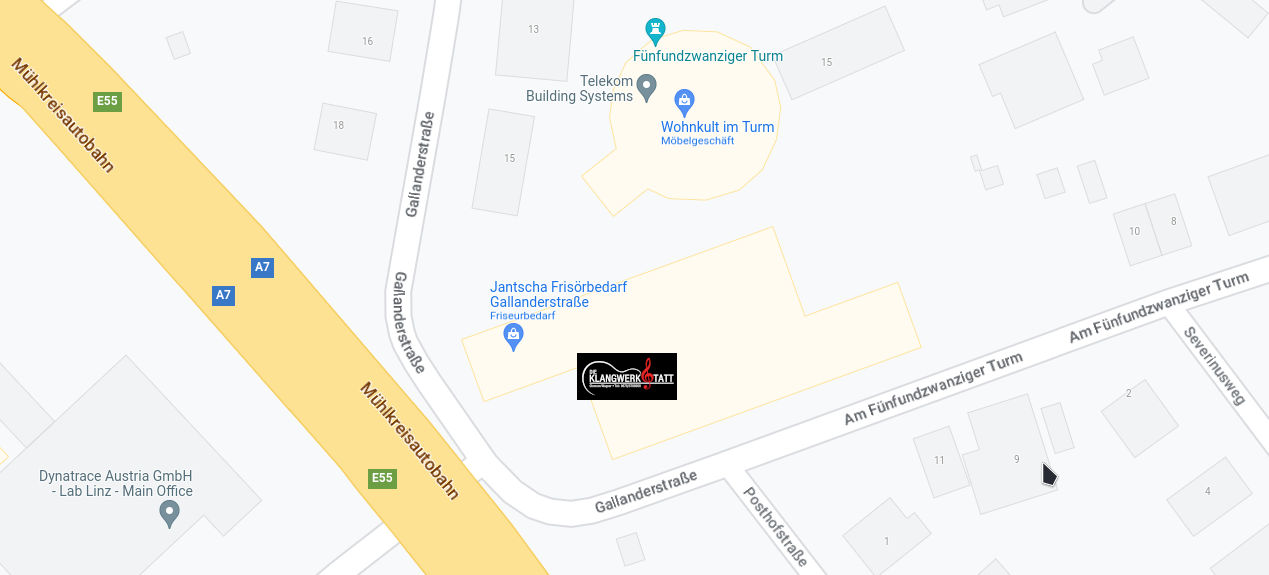 Die Klangwerkstatt auf Google Maps